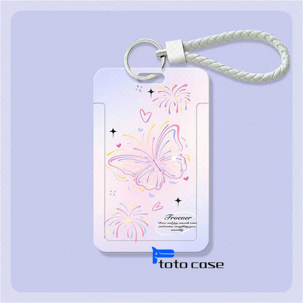 

Totocase ID Card Holder Motif Kupu Kupu Merah Muda Biru Yang Bergaya Korea | Tempat Pelindung Kartu Nama Photocard Sekolah Kantor Photocard Photo Card