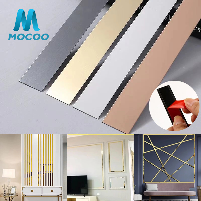 List Plat Strip Mirror Dekorasi Stiker Dekorasi Lantai Keramik Interior /stiker Dekorasi Lantai Kera