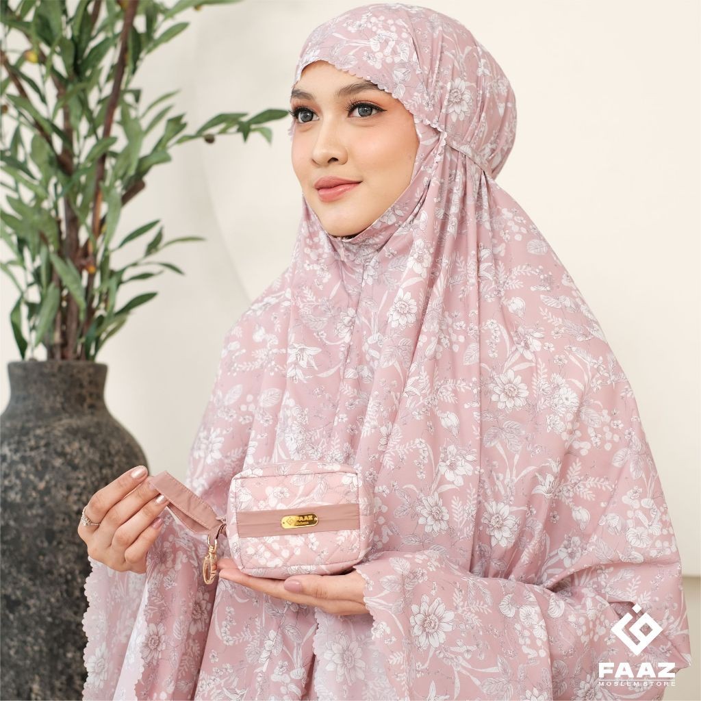 Mukena traveling 2in1 AMEERA Free sajadah dan mini pouch