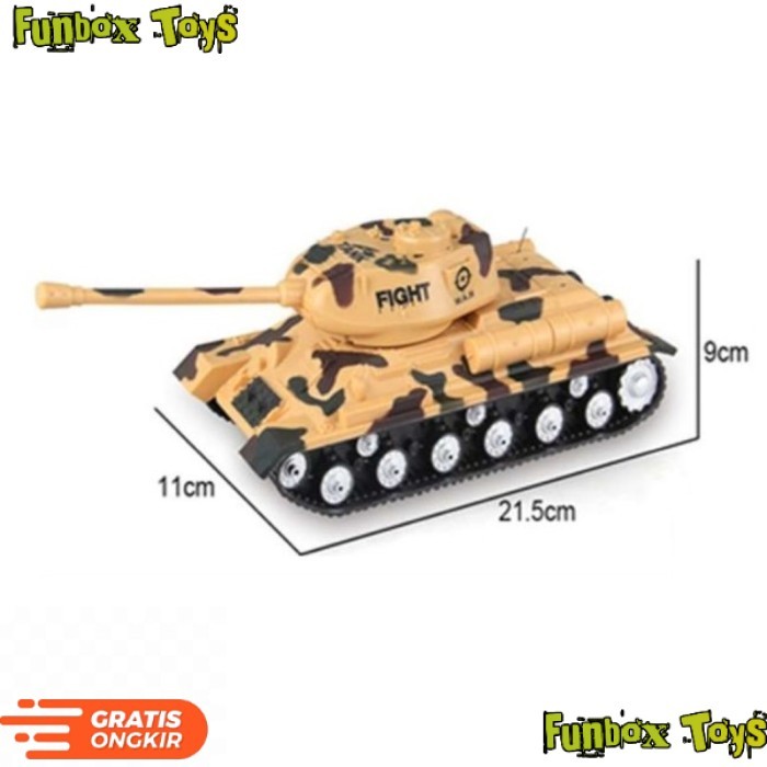 (PSD) Mainan Anak RC TANK REMOTE CONTROL Tank RC Ada Lampu & Suara Tank RC - Tanpa Bubble