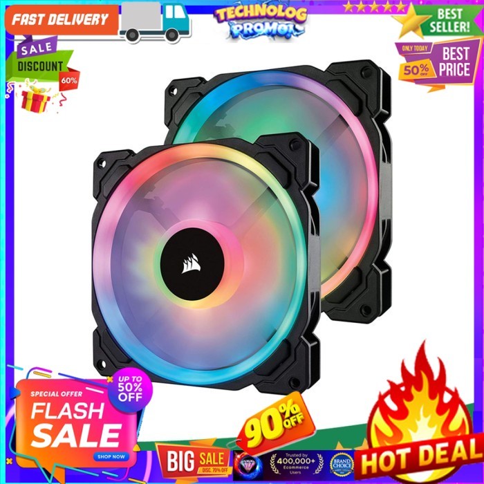 Corsair LL140 RGB (Twin Pack) - With Lighting Node PRO - 14CM Fan