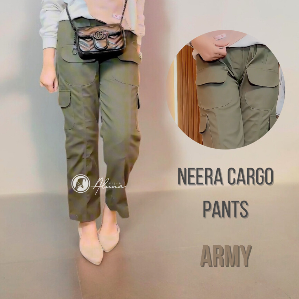 XZ74RF Neera Cargo Pants By Hijab Aluna Official