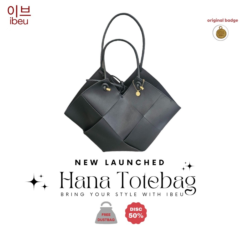 TAS IBEU ORIGINAL Hana Totebag Handbag Wanita Fashion Kuliah Kerja Ootd Korean Style Import Premium 