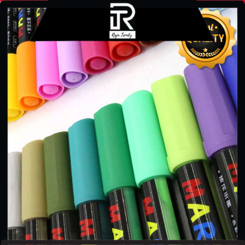 

M&G Acrylic Marker Spidol Akrilik Spidol Warna Warni 28 Pilihan Multifungsi Tahan Air Segala Permukaan Serbaguna Tidak Berbau Tip Touch Tidak Mudah Pudar