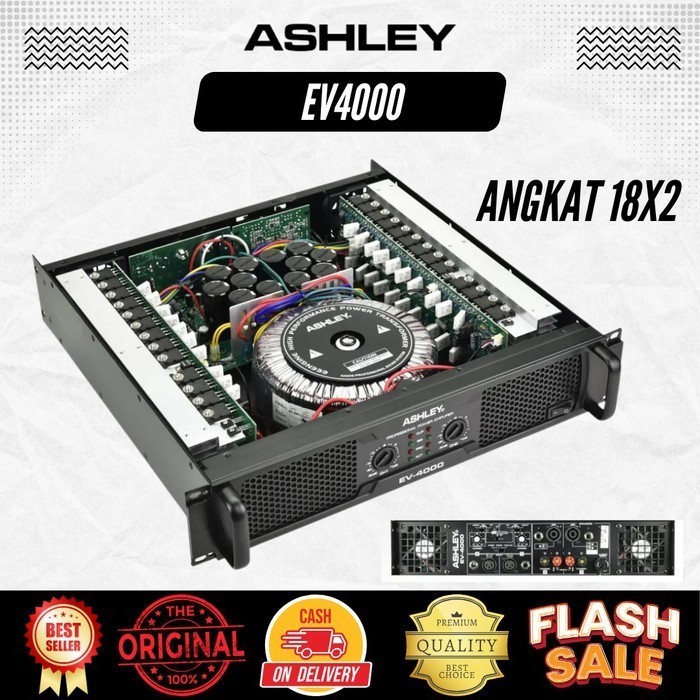 Power Amplifier Ashley EV 4000 Angkat 18x2 & 15x4 Original
