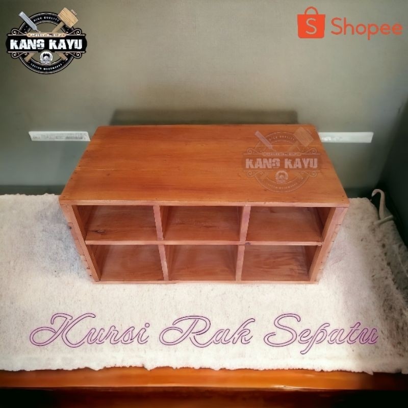 Rak sepatu outdor kursi rak sepatu kayu minimalis