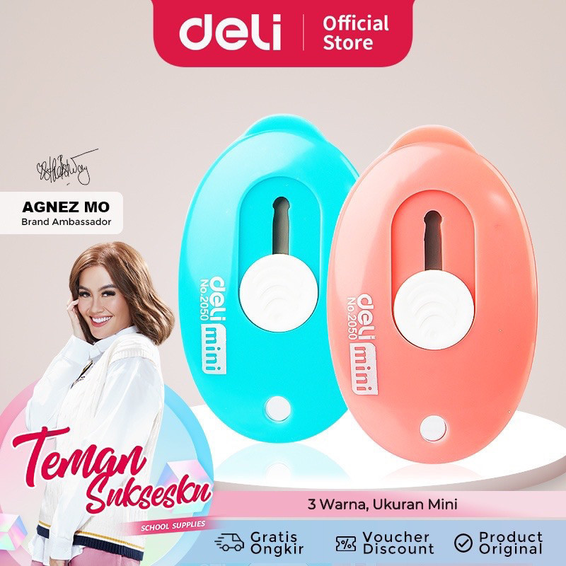 

BOBOMARTS DELI CUTTER MINI CUTTER KECIL PISAU CUTTER ALAT KEPERLUAN KANTOR E2050