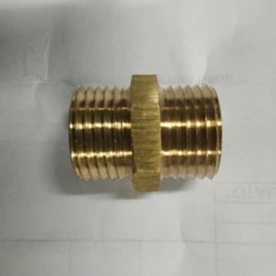 Double Nepel 1/4" Kuningan
