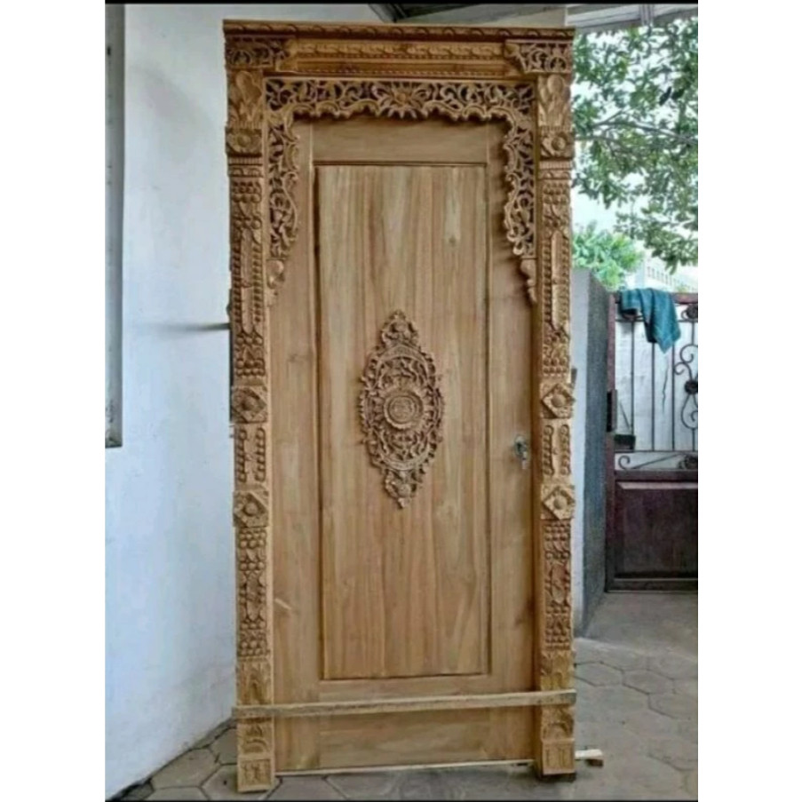 Pintu Gebyok Minimalis/Pintu Kamar Rumah Kayu Jati Ukir Jepara