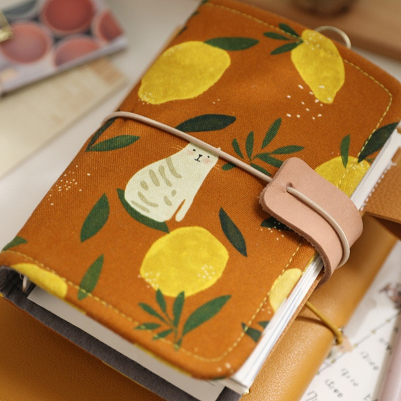 

High appearance A7 loose leaf notebook portable notebook detachable hand account book girls' pocket book fabric notebook