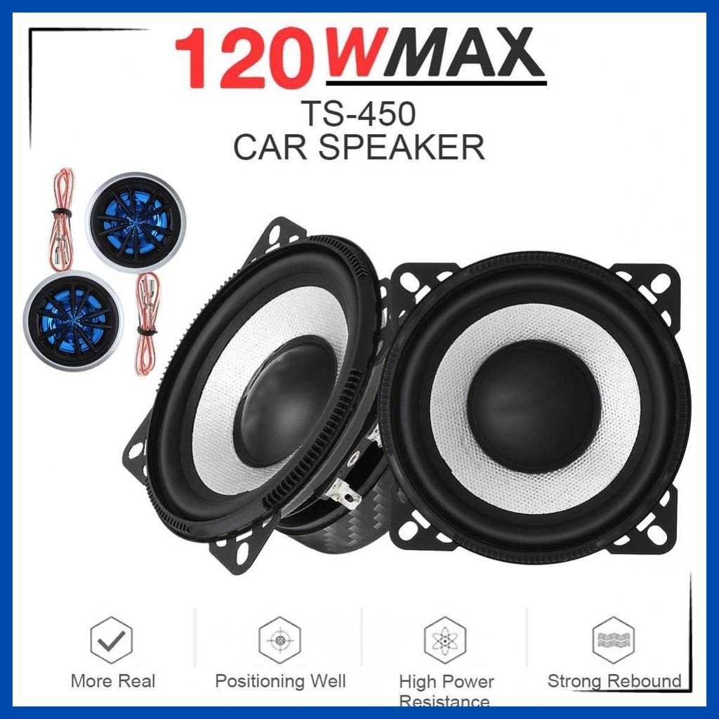 Speaker Tweeter Mobil 4 Inch HiFi Crossover 120W - TS-450