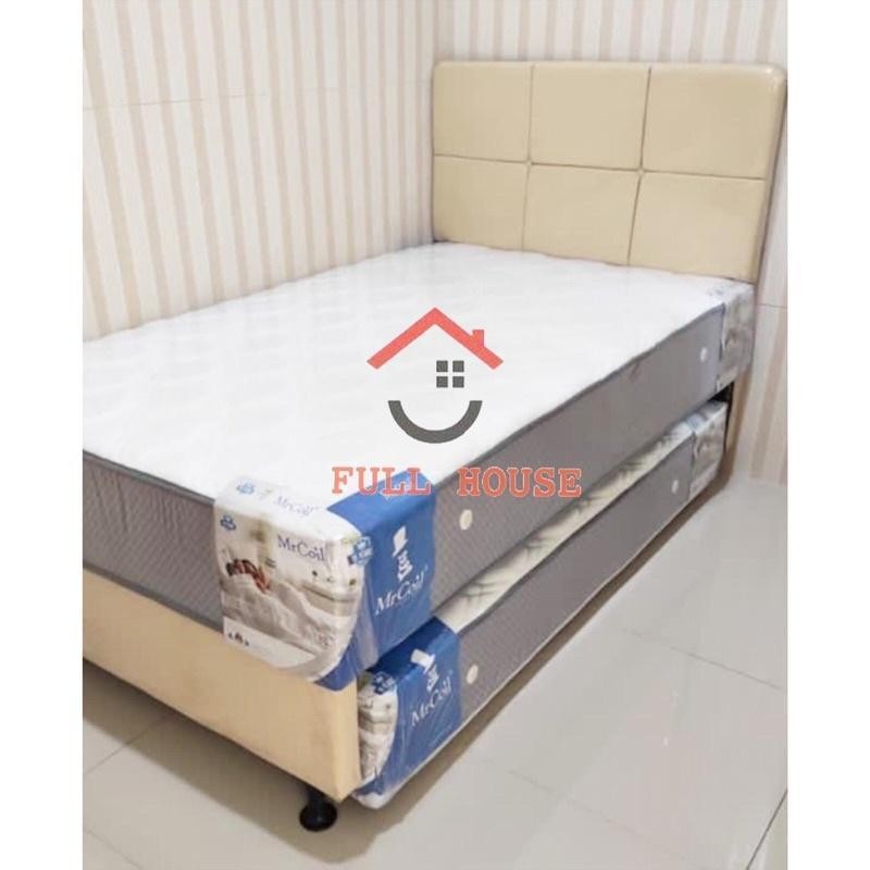 kasur springbed sorong 2in1 matras lengkap dengan sandaran mr coil termurah