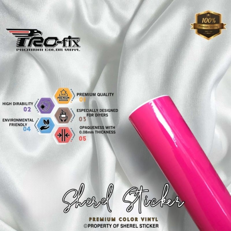 SKOTLET PINK MAGENTA GLOSSY SCOTLITE PROFIX VINYL PREMIUM (L 45CM X P 50CM)
