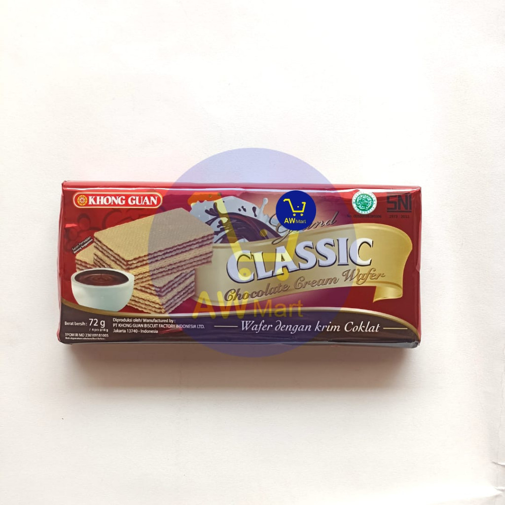 

WAFER KHONG GUAN CLASSIC 72 GRAM - WAFER DENGAN KRIM COKELAT KHONG GUAN CLASSIC