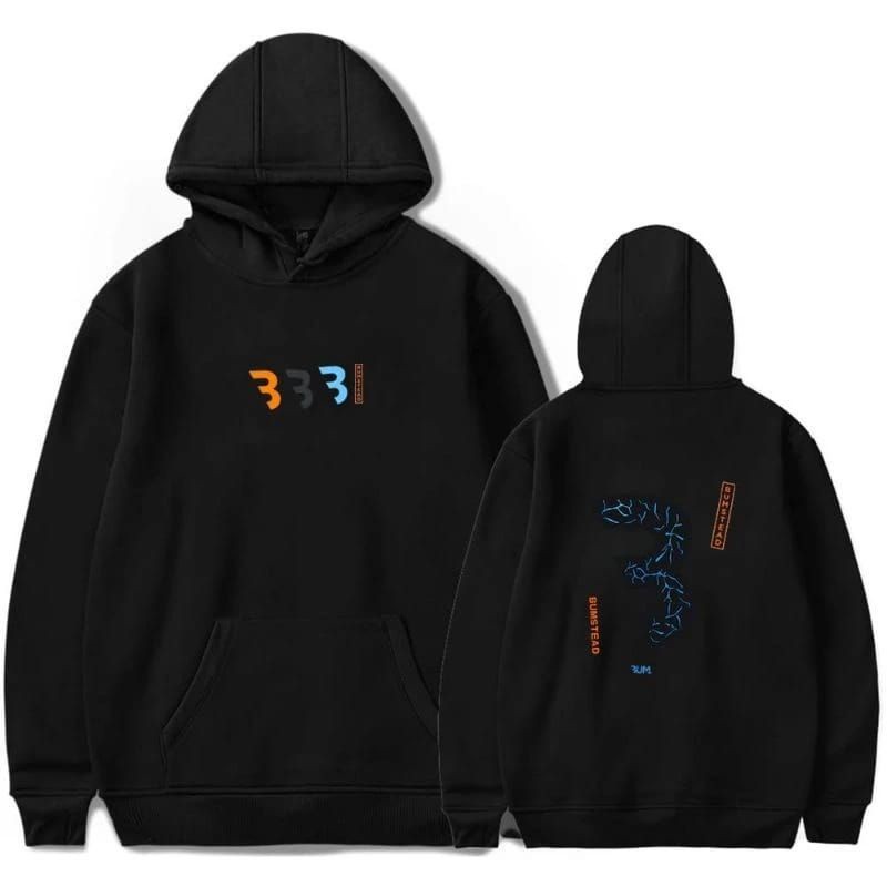 Hoodie Distro Casual BUMSTED Warna Hitam Aesthetic