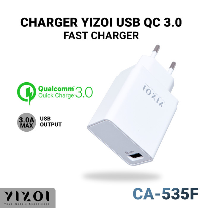 Baterai Kualitas Original YZI  CHARGER USB FAST CHARGING CA - 535F QC3.0 18W