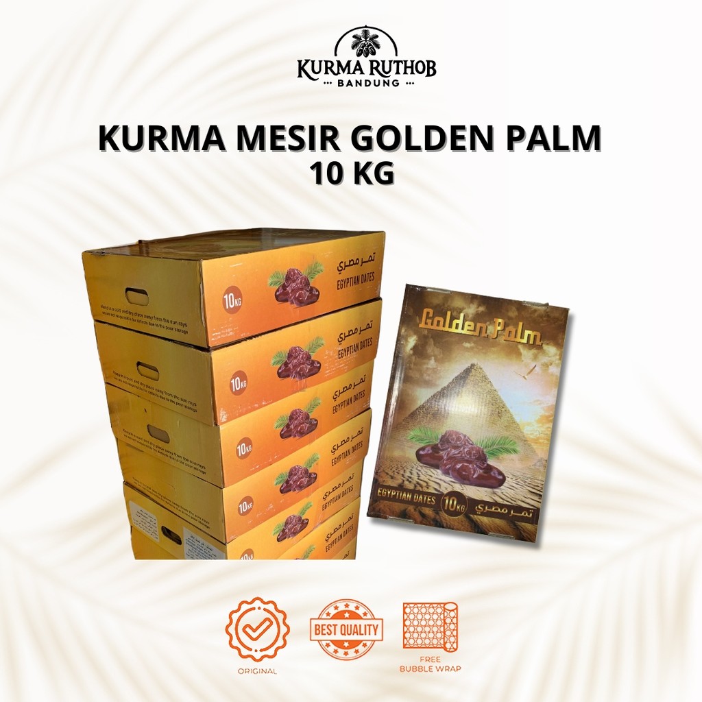 

KURMA MESIR GOLDEN PALM KEMASAN 10KG PREMIUM