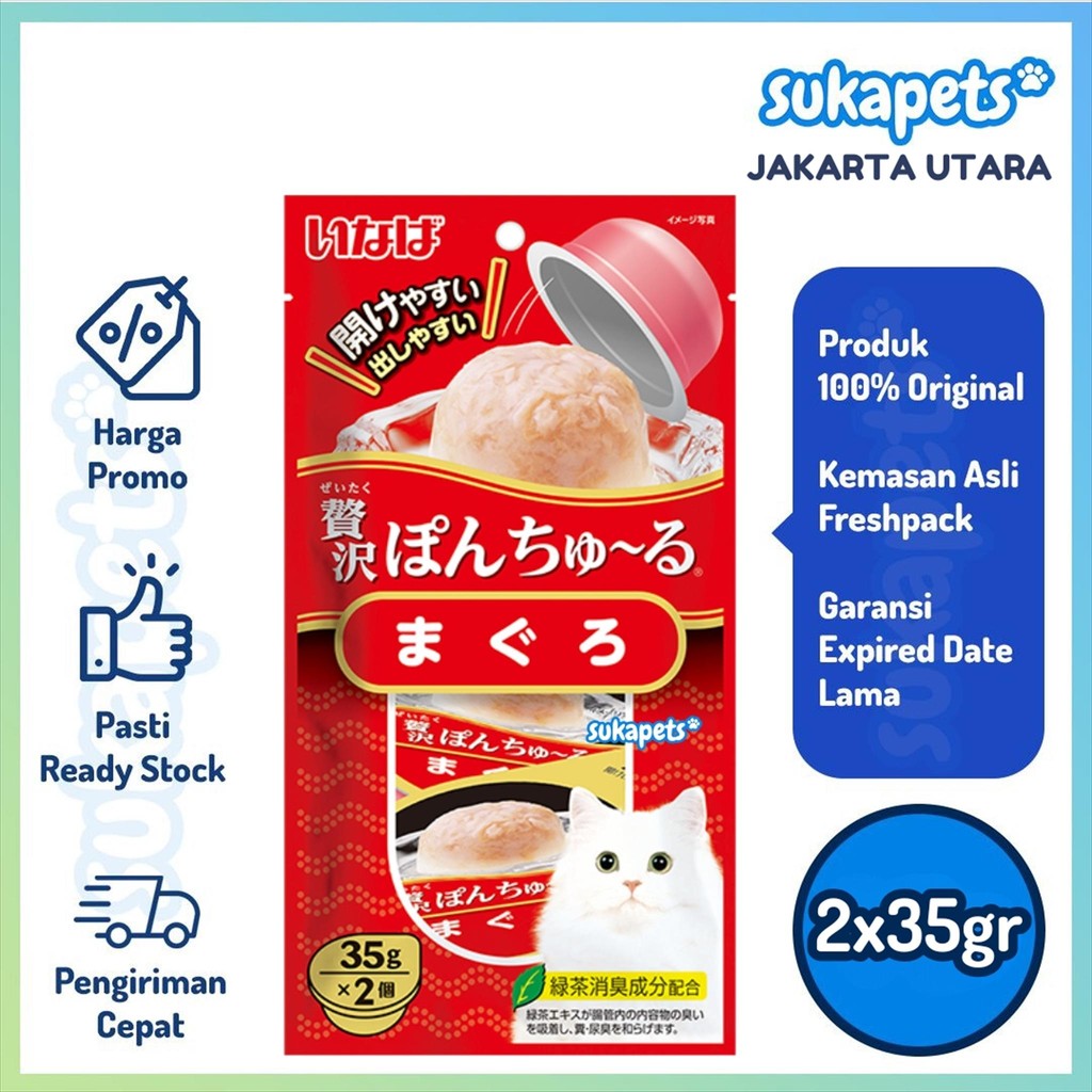 Ciao Inaba Pon Churu Tuna Snack Kucing 2x35gr