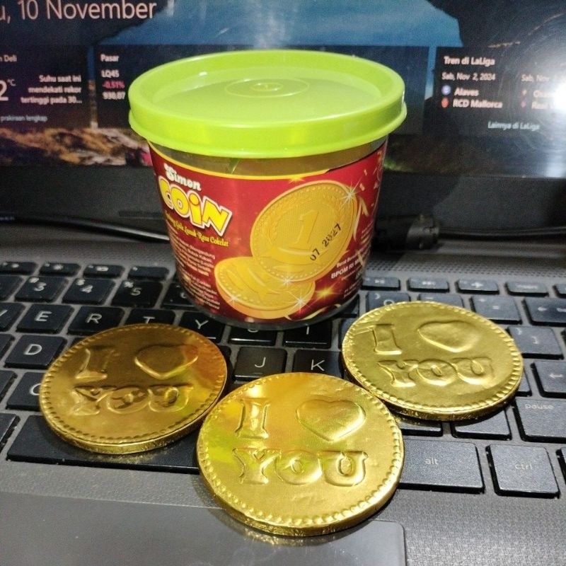 

COKLAT KOIN SIMON COIN JUMBO toples 20pcs berat bersih 230g