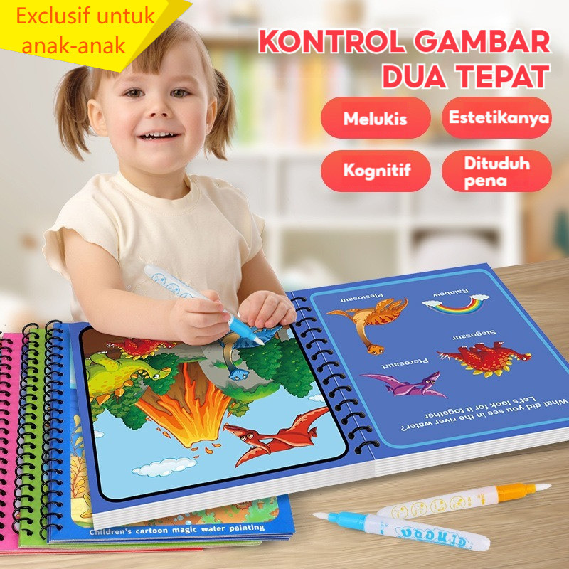 

Buku Gambar Mewarnai / Magic Water Book / Buku Mewarnai Anak / Mainan Edukasi Anak / Buku Warna Sayang.