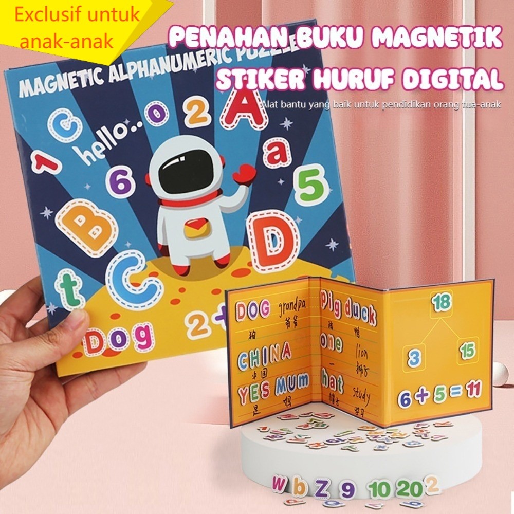Anak Kecil Serta Besar Angka 1 20 Magnetic ABC Buku Puzzle Buku Anak Sayang Magnet