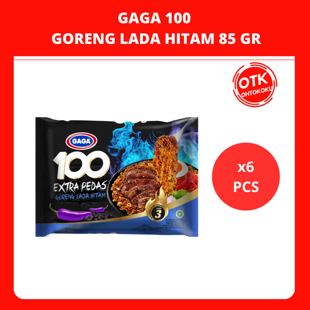 

Gaga 100 Mi Instan Goreng Lada Hitam 85 gr x 6 pcs