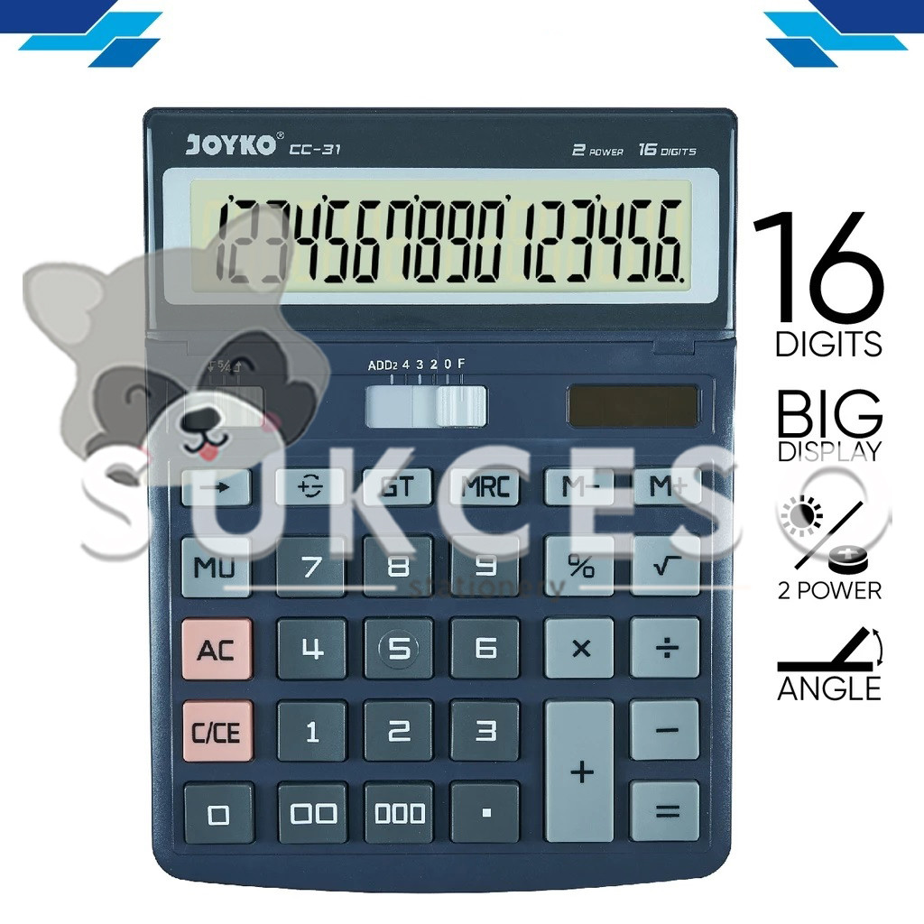 

Joyko Calculator CC-31 Big Display 16 Digit Jumbo Murah