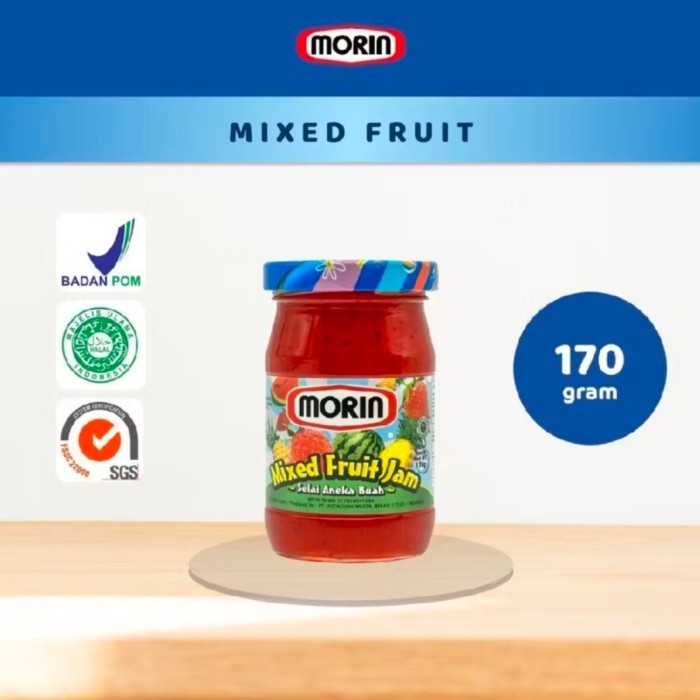 

Morin Selai Mixed Fruit Jam 170 gr / selai morin