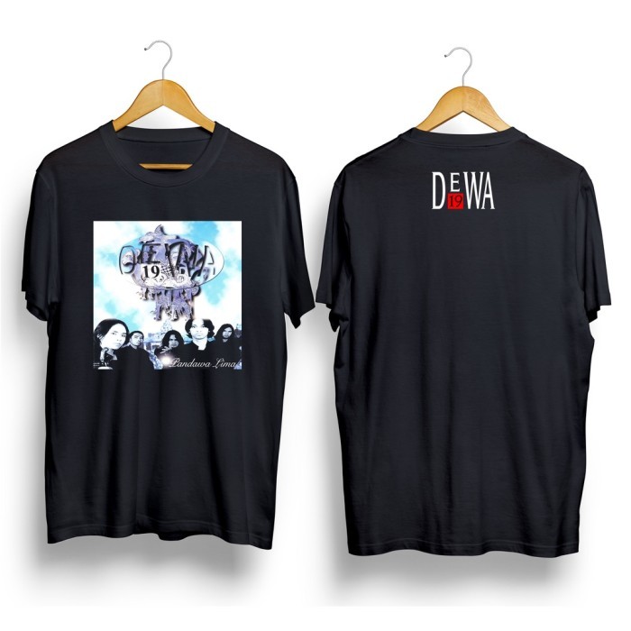 Kaos Band DEWA19 PANDAWA LIMA Baju Dewa 19 Bahan Katun Combed - Hitam, Anak Umur 1th