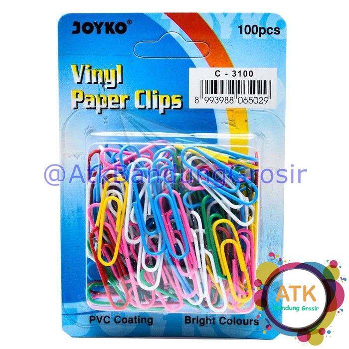 

Joyko Paper Clip Warna C-3100 no.3 Klip Jepitan Kertas Grosir Murah