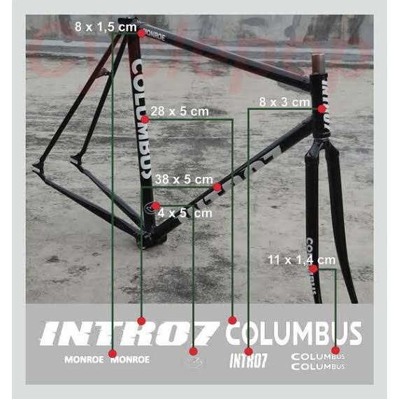 Cutting stiker sepeda Fixie Roadbike Intro7 Stiker Sepeda Fixie Full Bike Free Custom Desain