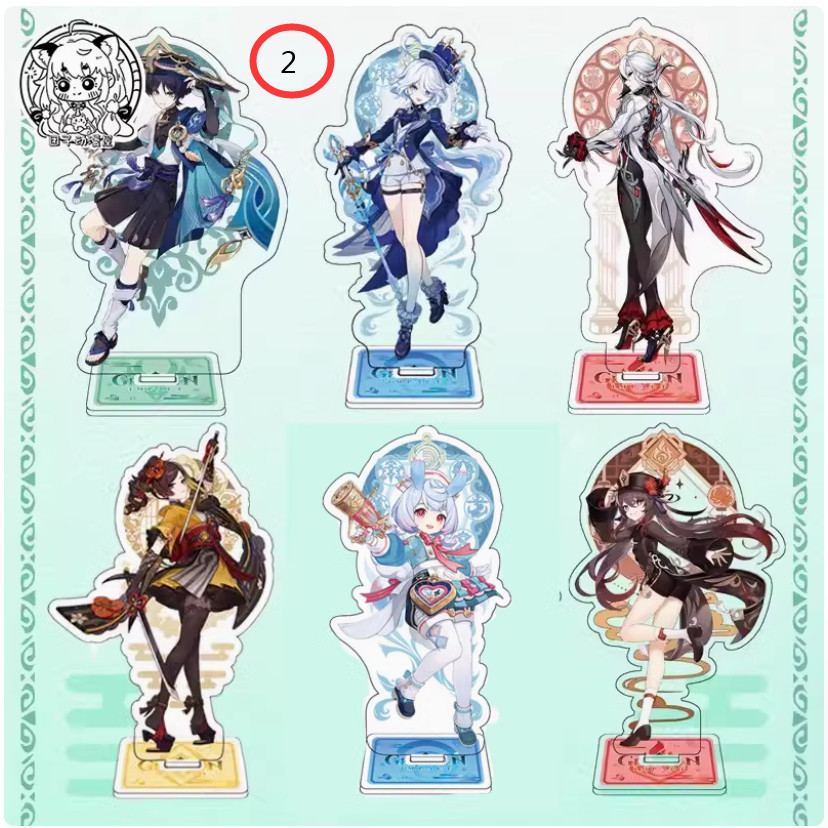 2025 Anime Genshin Impact Furina Acrylic Stand Figure Model Plate Desk Decor Gift Wriothesley Emilie