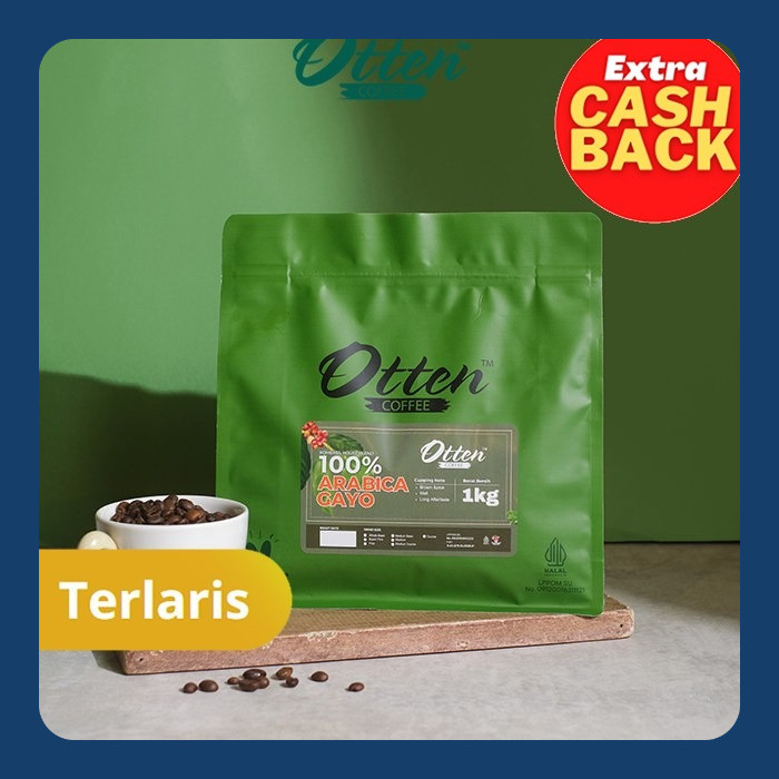 

100% Full Arabica Gayo Komersial House Blend 1kg Biji / Bubuk Kopi Arabica Otten Coffee Commercial Roasted Beans