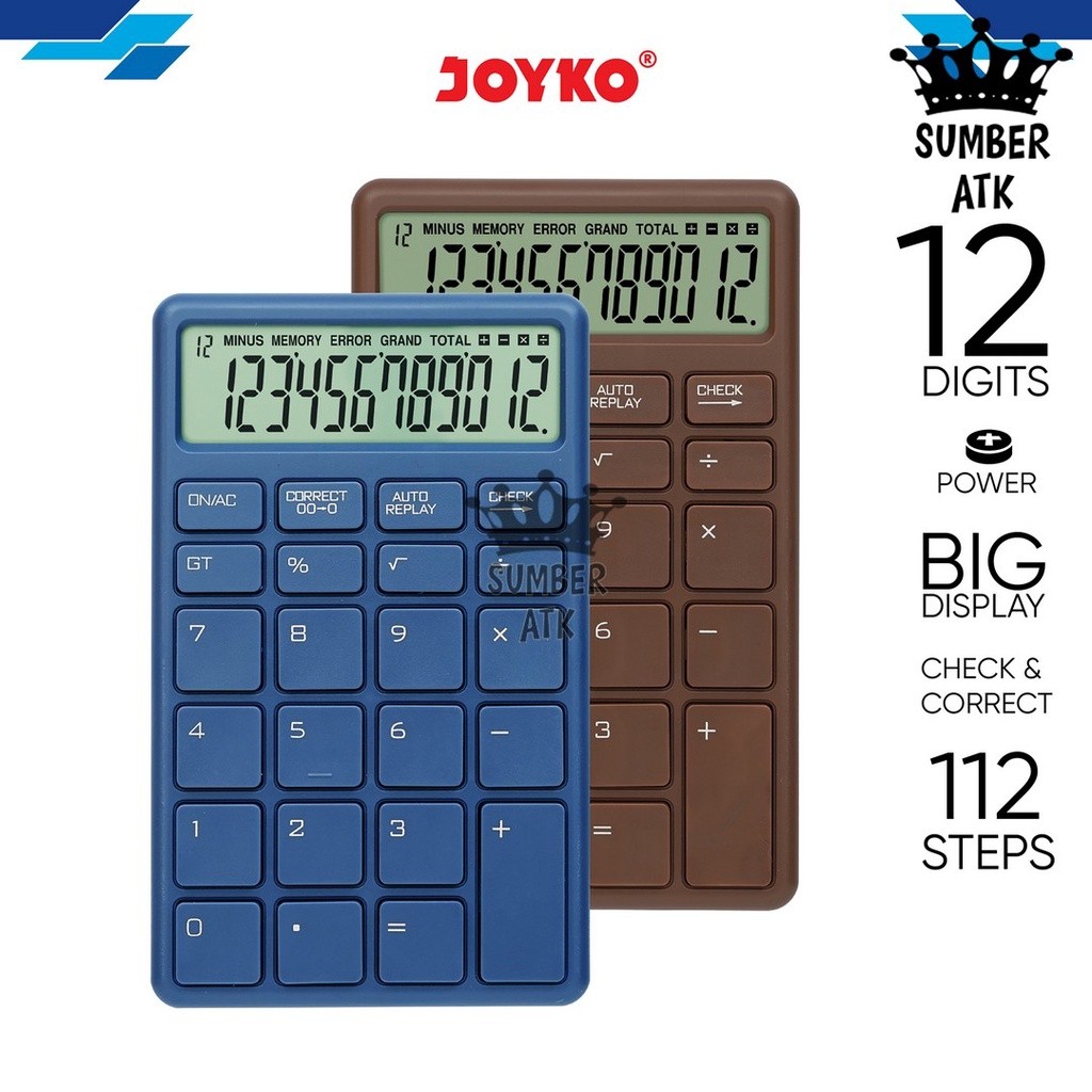 

PROMO HARI INI Calculator Kalkulator Joyko CC-55CO 12 Digits Check Correct