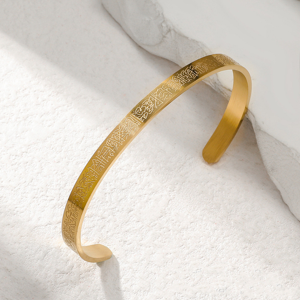 Gelang 375 Arab Wanita Nahda golden- Gelang Muslimah Anti Karat, Anti Hitam