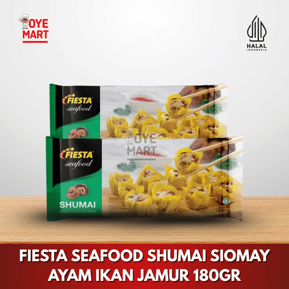 

FIESTA SEAFOOD SHUMAI SIOMAY AYAM IKAN JAMUR 180GR DIMSUM ISI 10