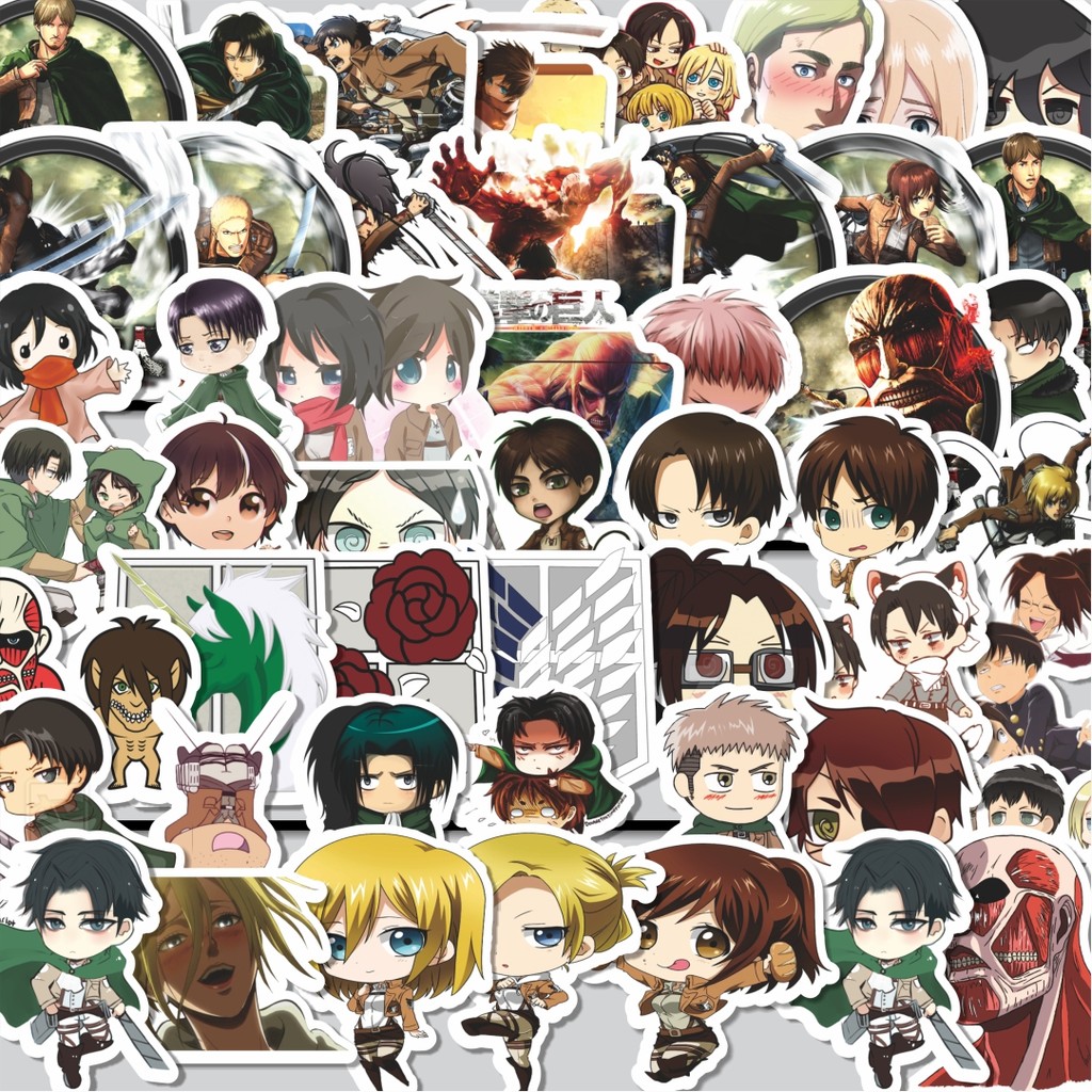 

Stiker Cutting Pack Stiker Anime Attack on Titan Isi 100Pcs Series Aesthetic Lucu Keren Untuk Koper Bahan Vynil