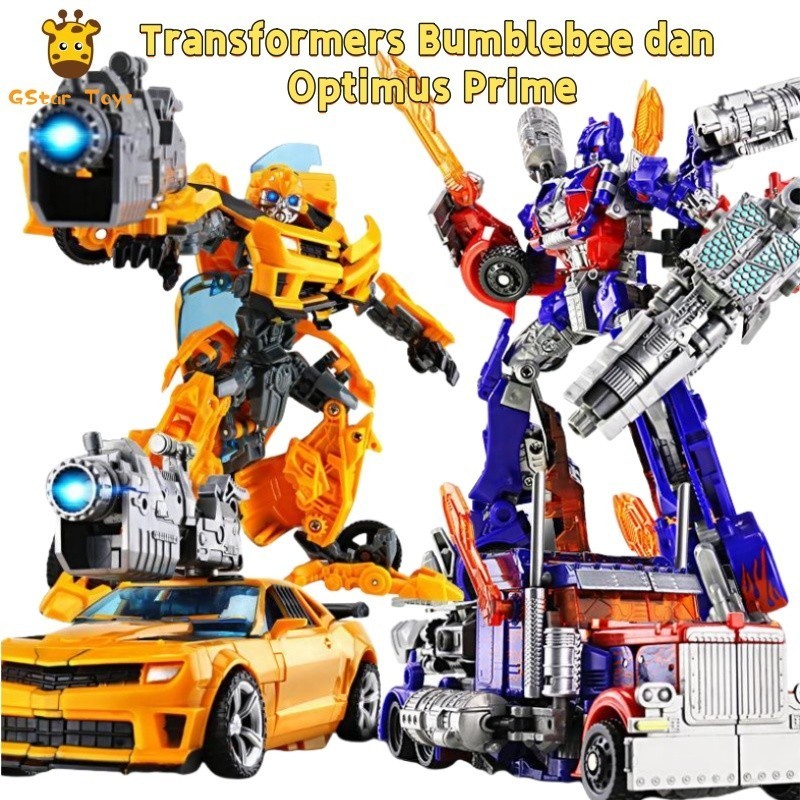 CAMBERUS_SHOP  【GStar】( BISA COD ) 2in1/3in1 Optimus Primer Bumblebee Figure Transformable Robot / M