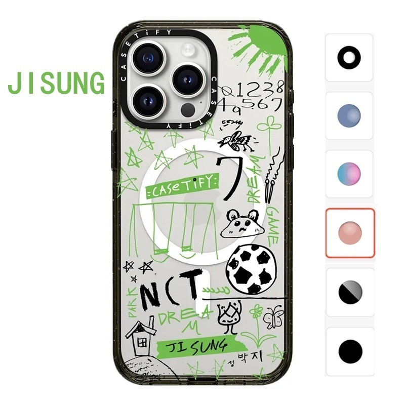 CASETIY NCT DREAM Playground JISUNG Doodle Phone Case Untuk iPhone 11 12 13 14 15 Plus Pro Max Penut