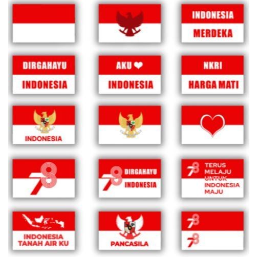 

Stiker pipi bendera merah putih STICKER KONSER - STICKER BOLA - ACARA per lembar