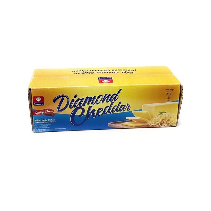 

Keju Cheddar Olahan 2 kg / Processed Cheddar Cheese Diamond