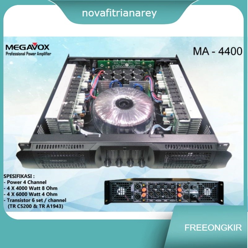 POWER MEGAVOX 4 CHANNEL MA4400 ORIGINAL DESIGNED IN USA