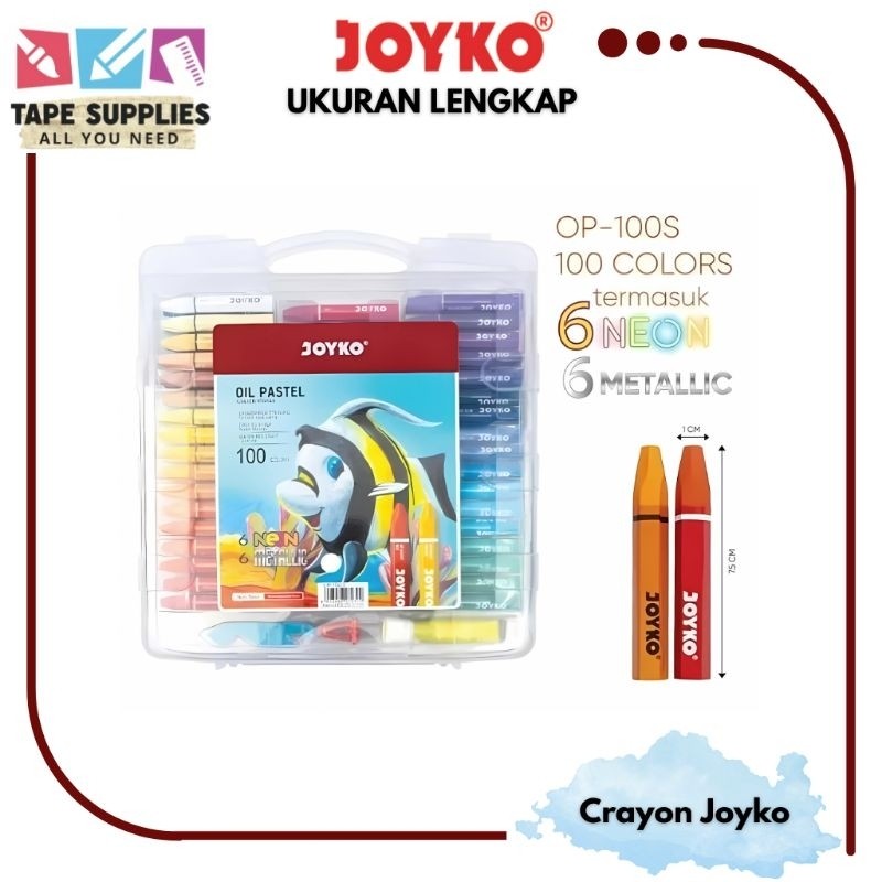 

Joyko Oil Pastel Crayon 100 Colours Krayon Minyak Warna