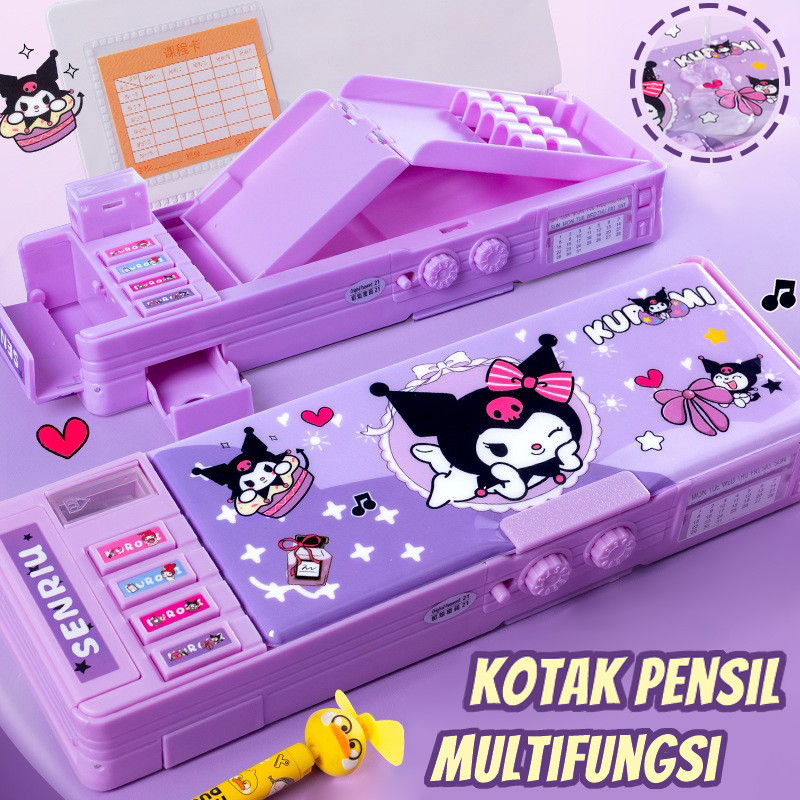 

Kotak Pensil Anak Perempuan Kotak Pensil Kuromi Kotak Alat Tulis Kunci Kode Multifungsi Kotak