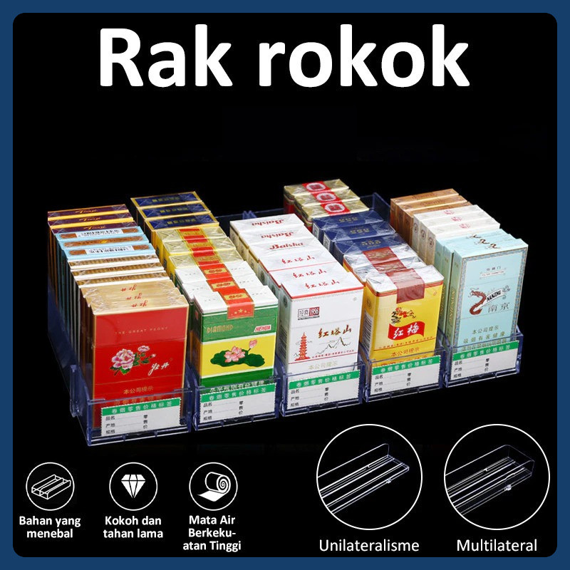 Pusher Rokok / Tempat Rokok / Rak Rokok Akrilik / Pusher Display Akrilik