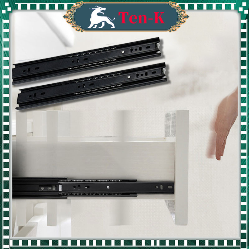 1 Pasang Rel Laci Hitam / Rel Laci 30 40 Cm / Rel Laci Double Track