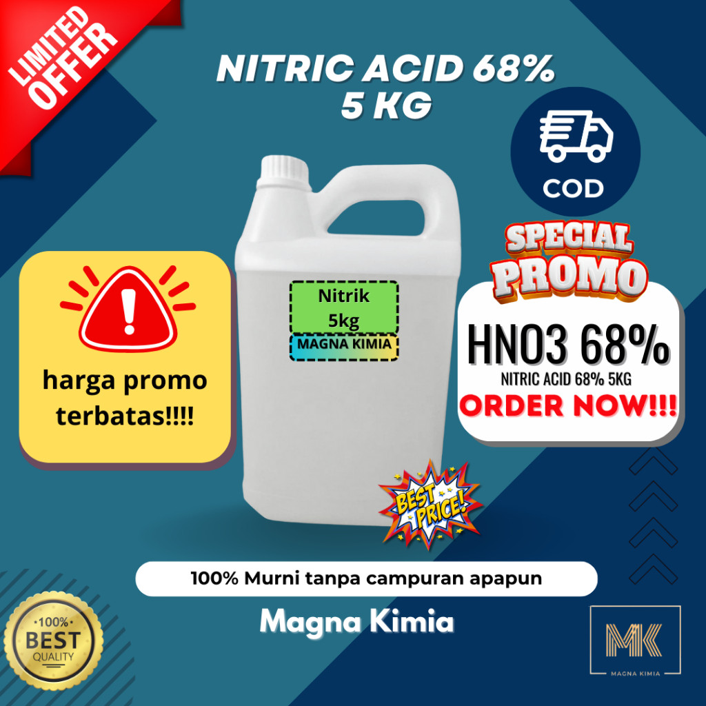 NEW nitric acid 68% 5kg - HNO3 68% 5kg murni PREMIUM