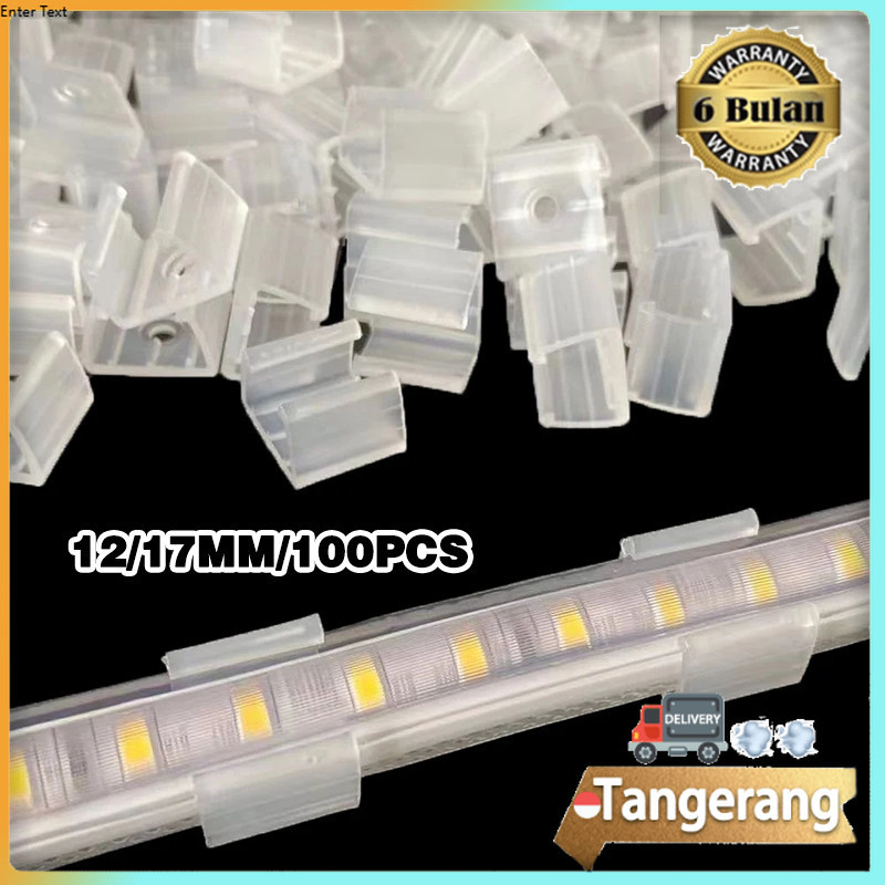 100pcs Dudukan Lampu Neon 12v 220v Klem Neon Flex Lampu Neon Braket Led Neon Flex Lampu