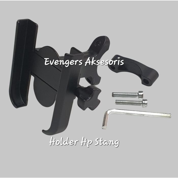 HOLDER HP SPION MOTOR PHONE HOLDER SPION MOTOR PEGANGAN JEPIT HP SPION - Jepit Ke Stang, All Size