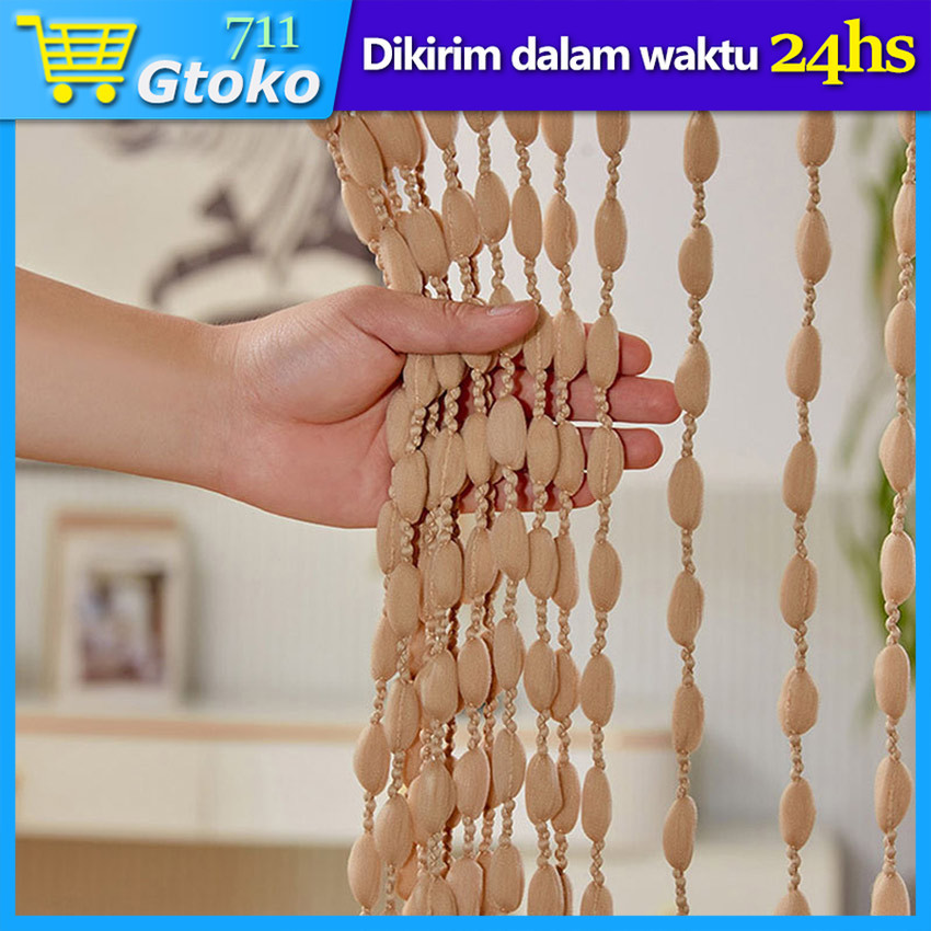 Tirai Benang Ulir Rumbai Lembut Tirai Gorden Pintu Jendela Dekorasi Ruang Rumah